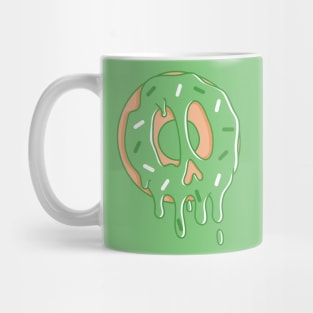 Dripping Donut Skull (Matcha) Mug